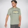 Skechers Latitude Tee - Miesten T-paita - Mukava ja Tyylikäs -Naisten kengät 125635 MTS368LGGR 1