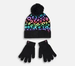 Skechers Leo Rainbow Hat Set - Värikäs pipo ja hanskat lapsille