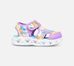 Skechers Heart Lights Sandals - Cutie Clouds | Valaisevat lasten sisäkengät