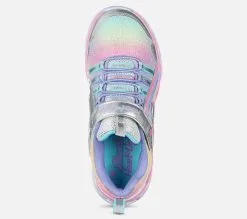 Skechers Heart Lights - Rainbow Lux, Lasten kengät | Värikkäät valokengät lapsille -Naisten kengät 447409 302308LSMLT 3