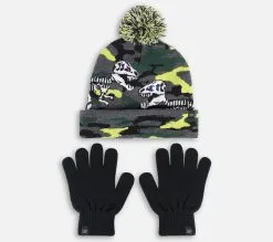 Skechers Camo Dinos Led Knit Hat W/Pom - Lapsille - Trendikäs ja Mukava Pomppupipolakki