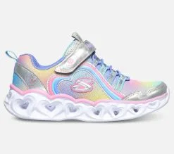 Skechers Heart Lights - Rainbow Lux, Lasten kengät | Värikkäät valokengät lapsille