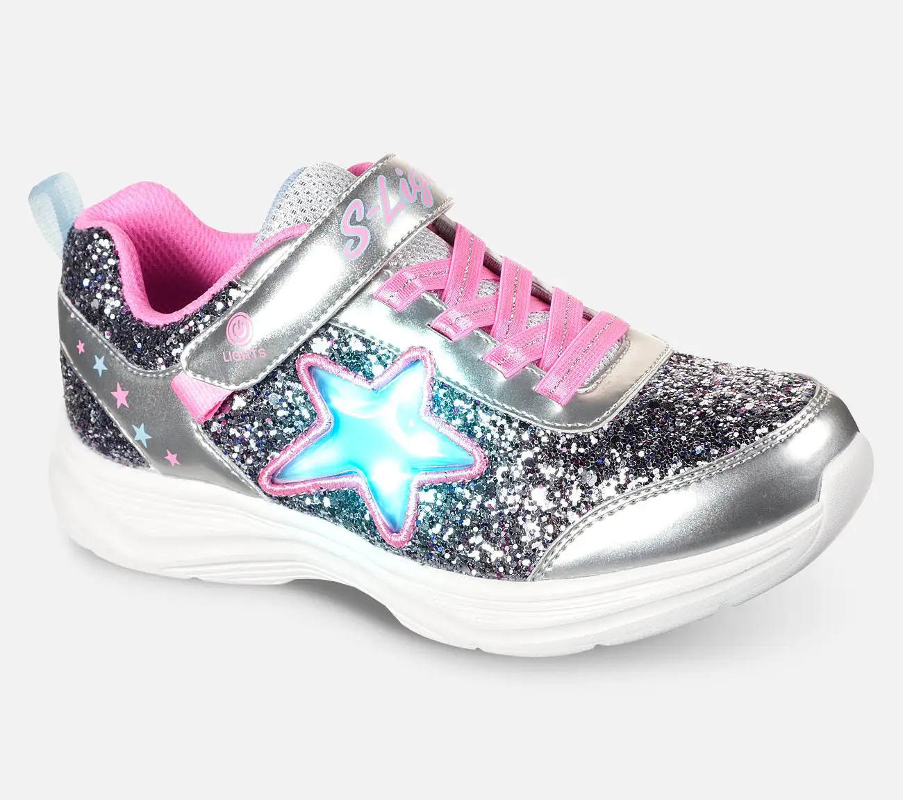 Skechers Glimmer Knicks - Starlet Shine, Lasten kengät, Tytöille, Kirkkaat värit, Mukavat 7 Skechers Glimmer Knicks - Starlet Shine, Lasten kengät, Tytöille, Kirkkaat värit, Mukavat - Image 5
