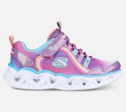Skechers Heart Lights - Rainbow Lux, Lasten kengät | Värikkäät valokengät