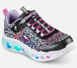 Skechers Flutter Heart Lights - Love Wild, Lasten kengät, Valaisevat kengät, Mukavat jalkineet -Naisten kengät 874516 302314LBKMT 6